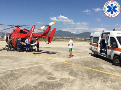 Η πρώτη επιτυχημένη αεροδιακομιδή του ΕΚΑΒ με το ελικόπτερο του Π.Σ.